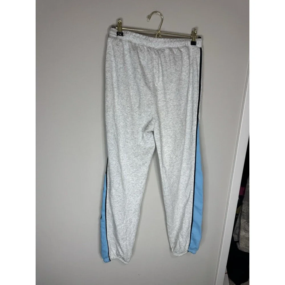 NASCAR Girls Fleece Jogger Pants Gray/Blue Drawstring Pockets XL (16-18)